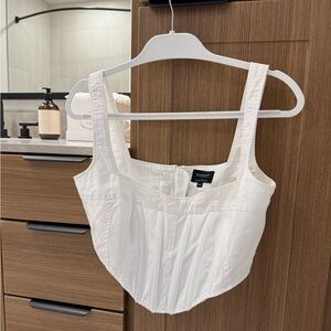 Bardot Corset White Top